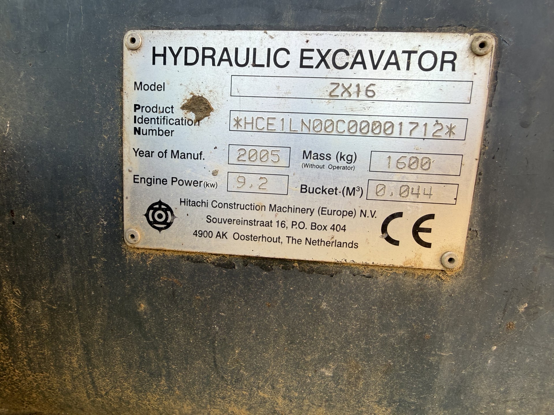 HITACHI ZAXIS 15