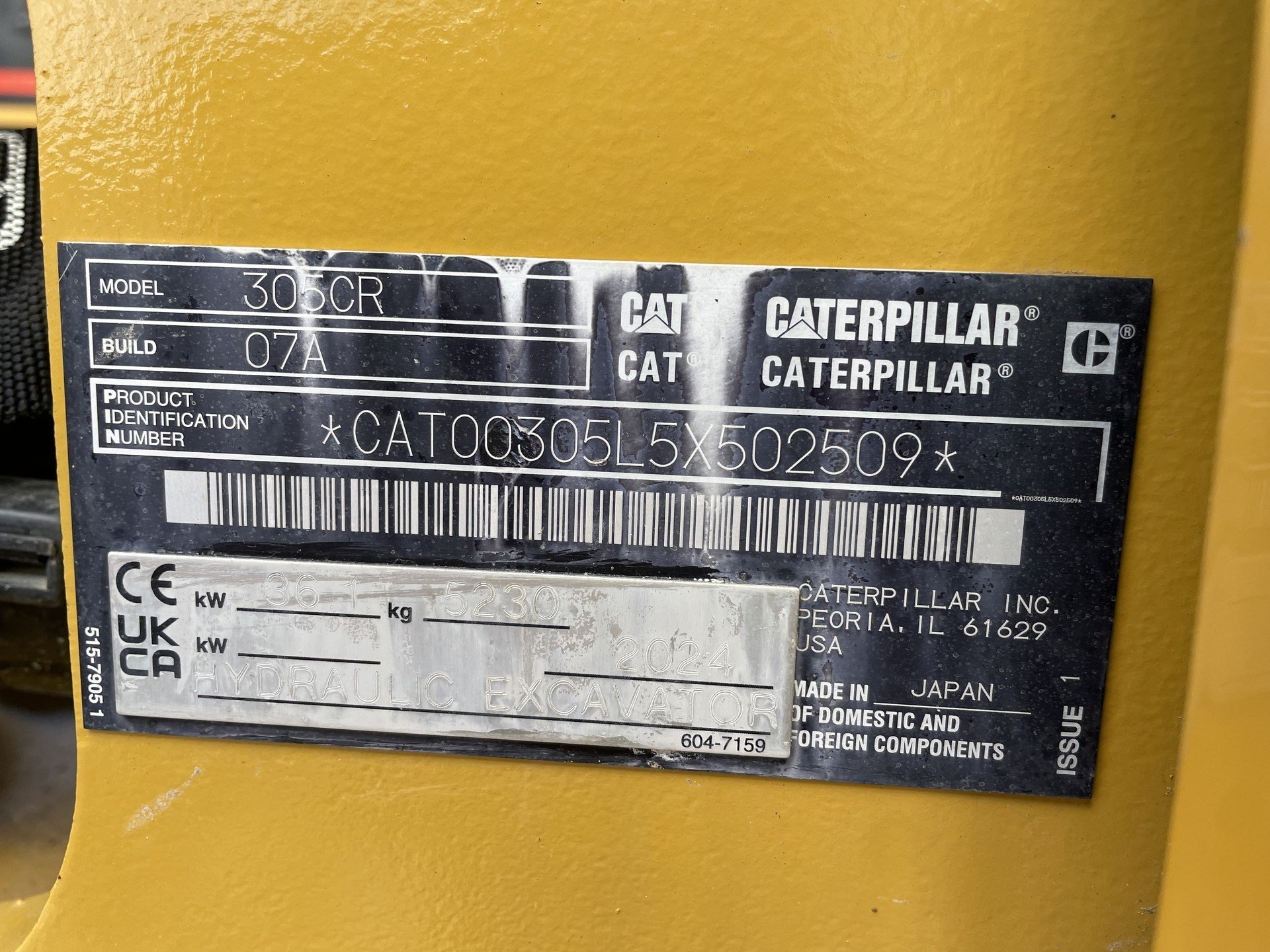 CATERPILLAR 305 CR