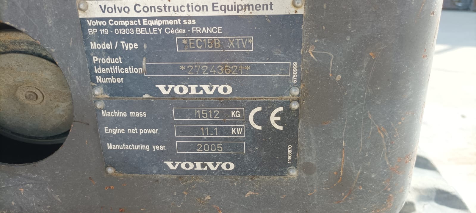 VOLVO EC 15 B