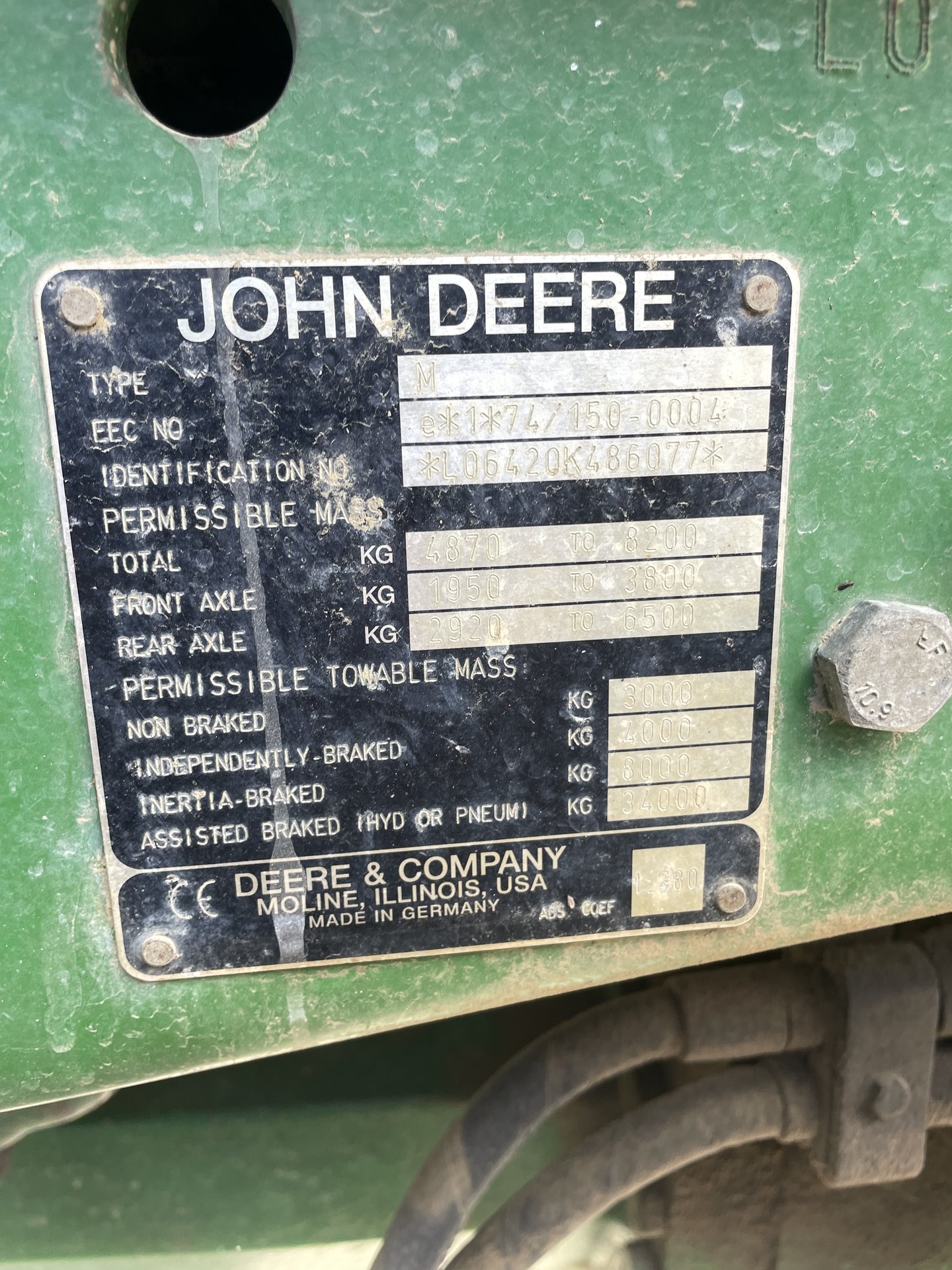JOHN DEERE 6420 S